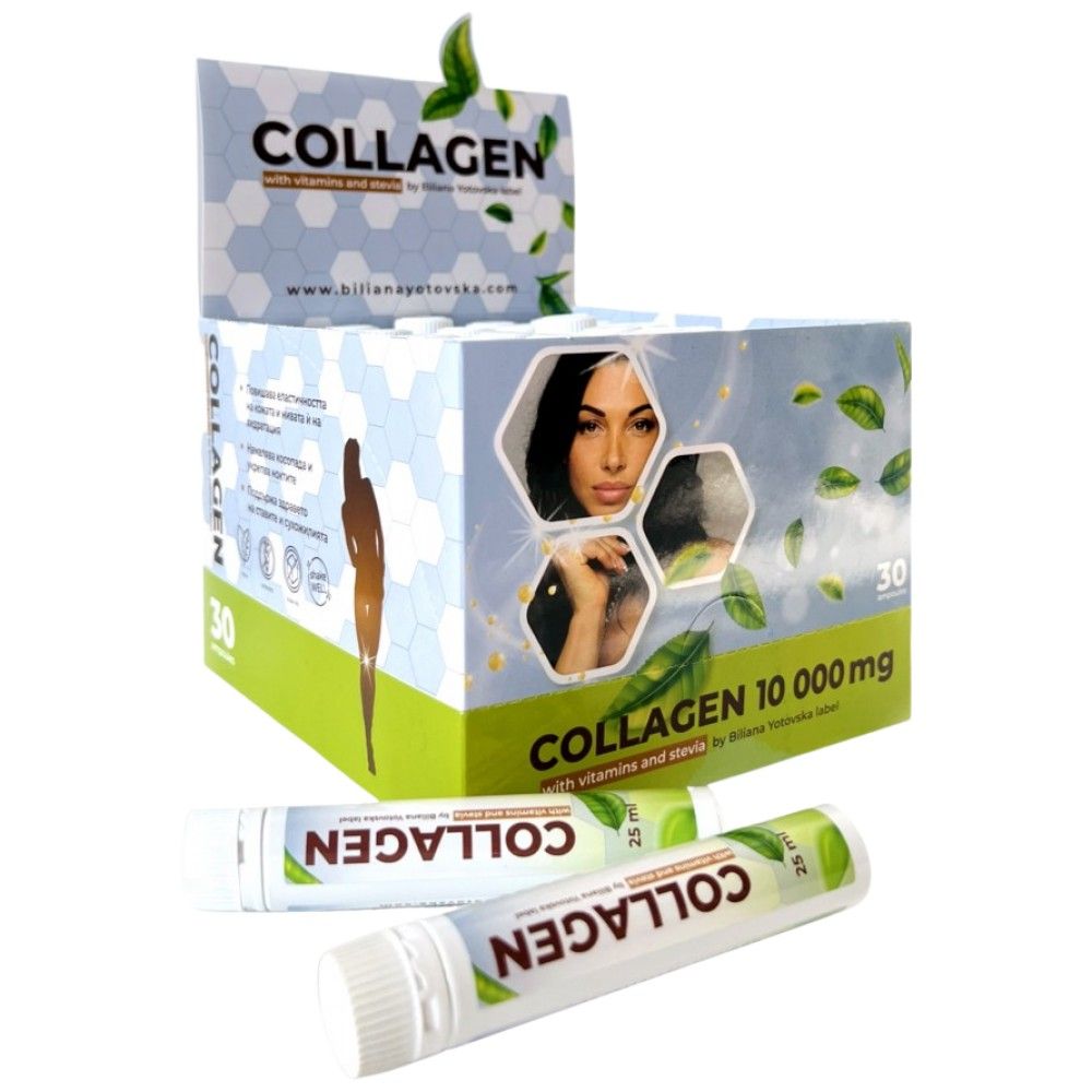 Kolagen 10 000 mg + vitamini i stevia - 30 x 25 ml