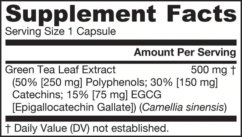 Zeleni čaj 500 mg - 100 kapsula