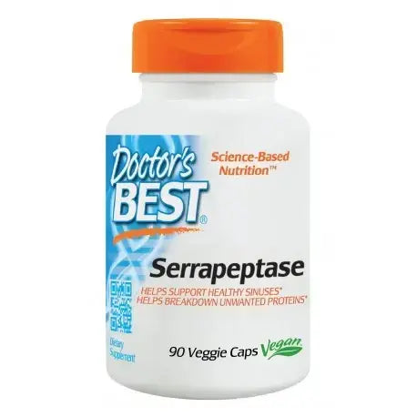 Serrapeptaza 40000 za normalnu aktivnost sinusa i dišnih putova, 90 kapsula, <tc>Doctor's Best</tc>