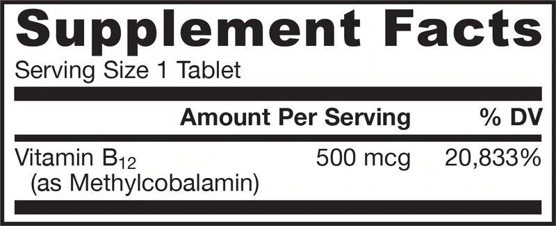 Metil B -12 500 mcg - 100 tableta za žvakanje