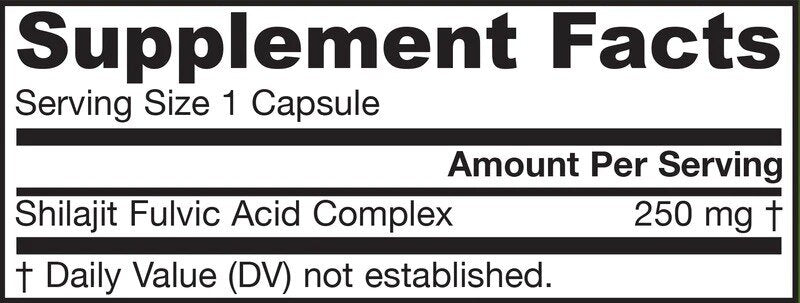 Shilajit Fulvic kiselina kompleks 250 mg - 60 kapsula
