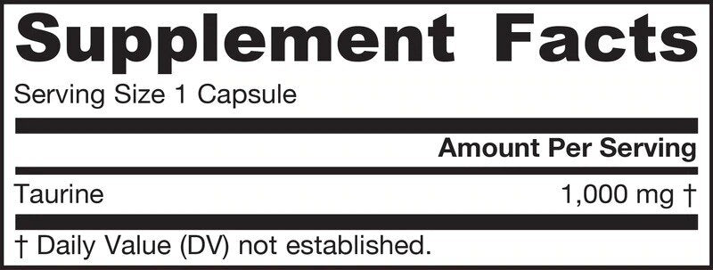 Taurin 1000 mg - 100 kapsula