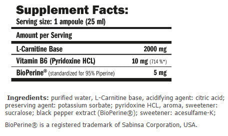 Carniline ® Pro Fitness 2000/25ml./10 Amp.