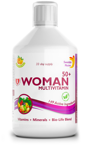 Women 50+ multivitamins for women with collagen 1497 mg - 149 active ingredients /500 ml/ - Nutra Best Europe
