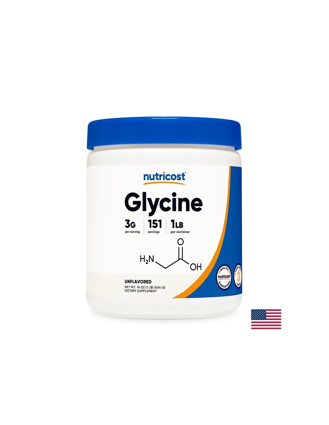 Živčani sustav i mišićna funkcija - glicin, 454 g <tc>Nutricost</tc> Puder