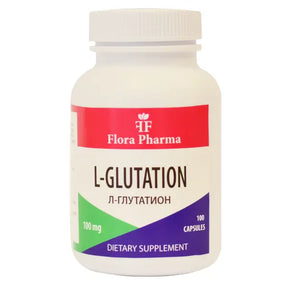 L-Glutathione 100 mg (Glutathione) /100 capsules, 100 doses) FLORA PHARMA - Nutra Best Europe