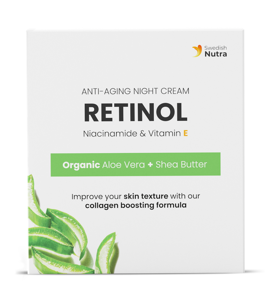Noćna krema s retinolom, hijaluronom i kolagenom 50 ml <tc>Swedish Nutra</tc>