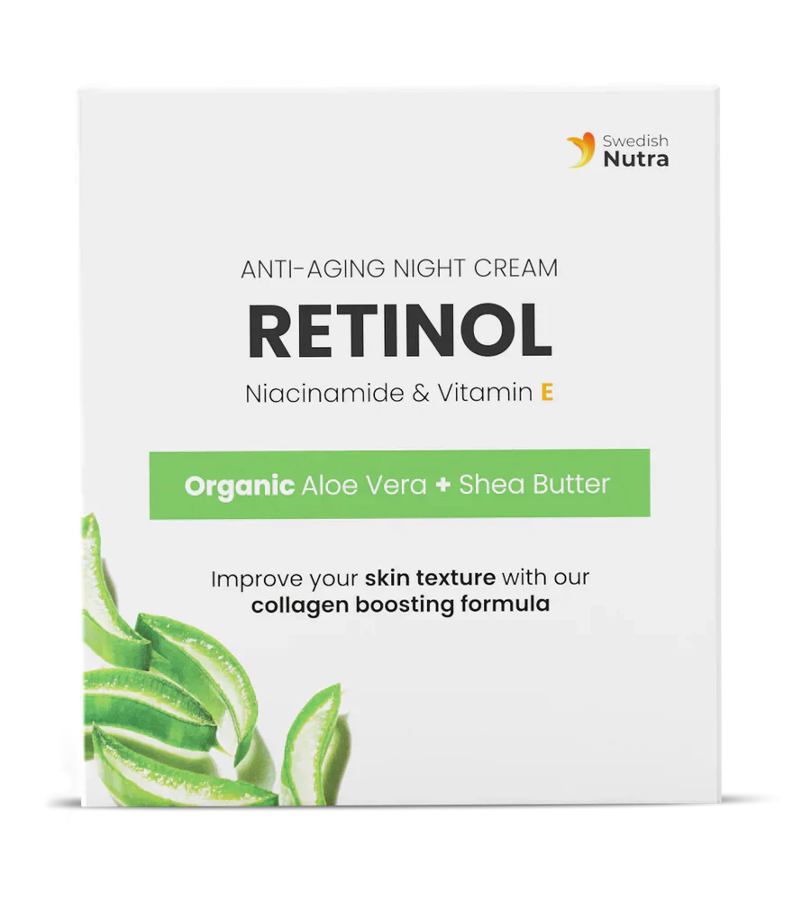 Noćna krema s retinolom, hijaluronom i kolagenom 50 ml <tc>Swedish Nutra</tc>