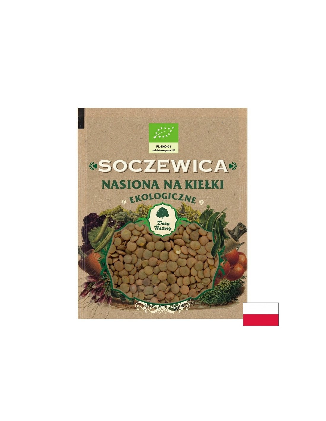 Leća - sjemenke za klice Organske, 50 g <tc>Dary Natury</tc>