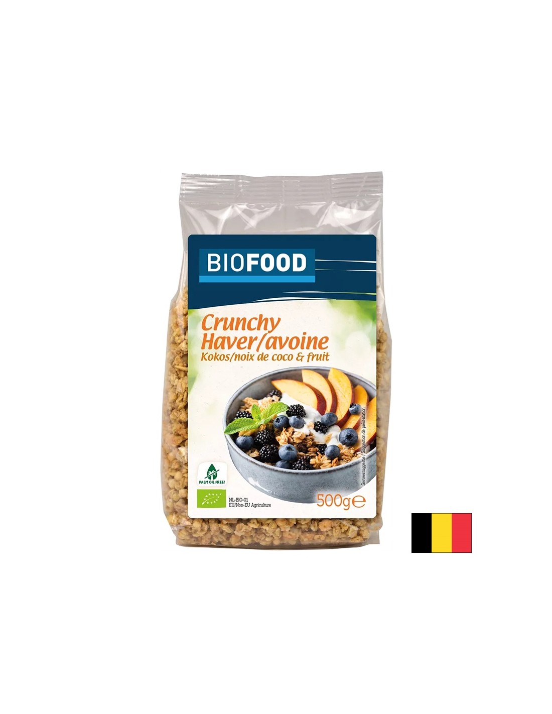 Hrskave zobene pahuljice s kokosom i voćem BIO, 500 g