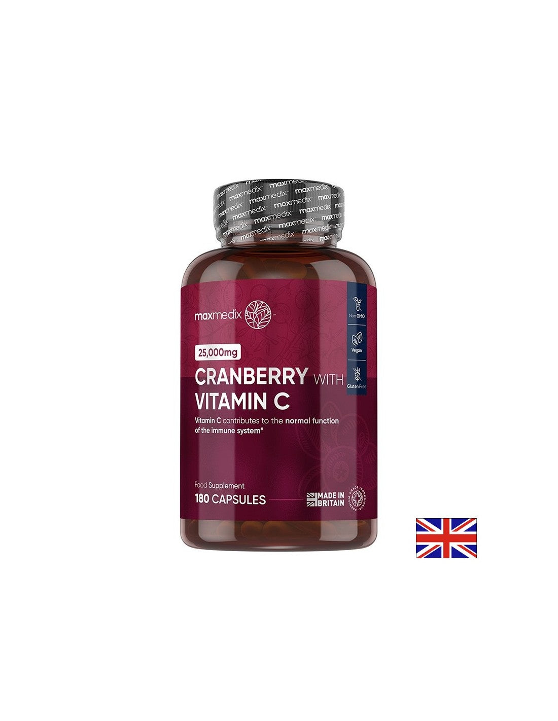 Urinarno zdravlje - brusnica 500 mg + vitamin C 100 mg, 180 kapsula