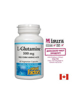 Za crijevnu barijeru i funkciju mišića - L-glutamin, 500 mg, 60 kapsula <tc>Natural Factors</tc>