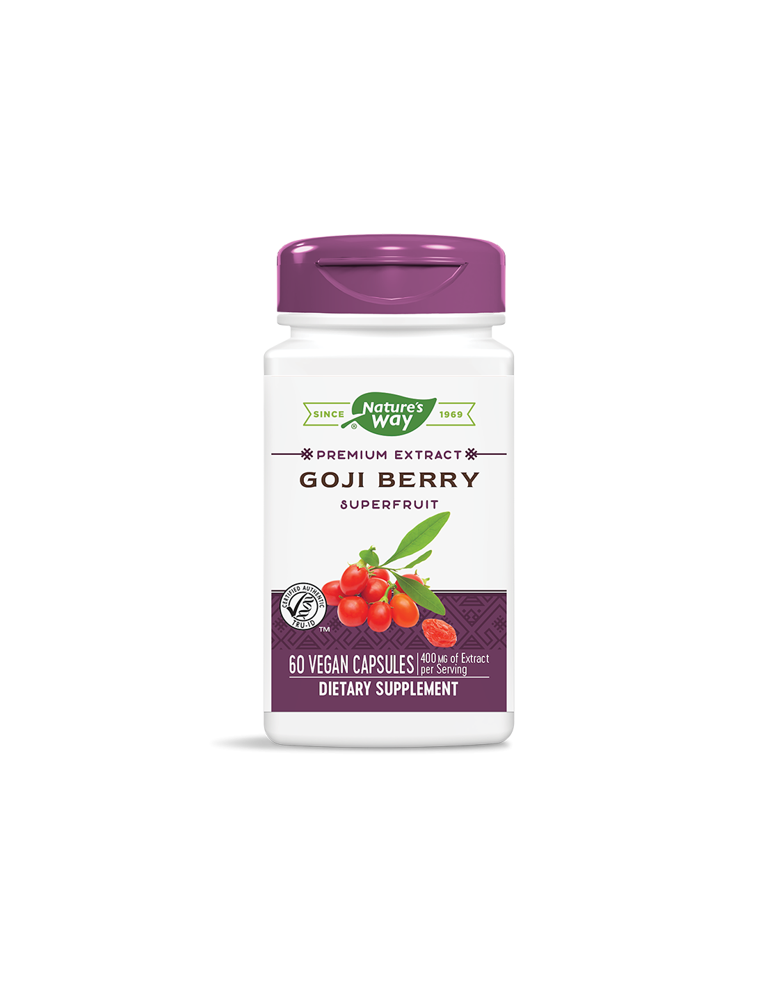Goji Berry - Premium Ekstrakt - Imunitet i vitalnost, 500 mg, 60 kapsula