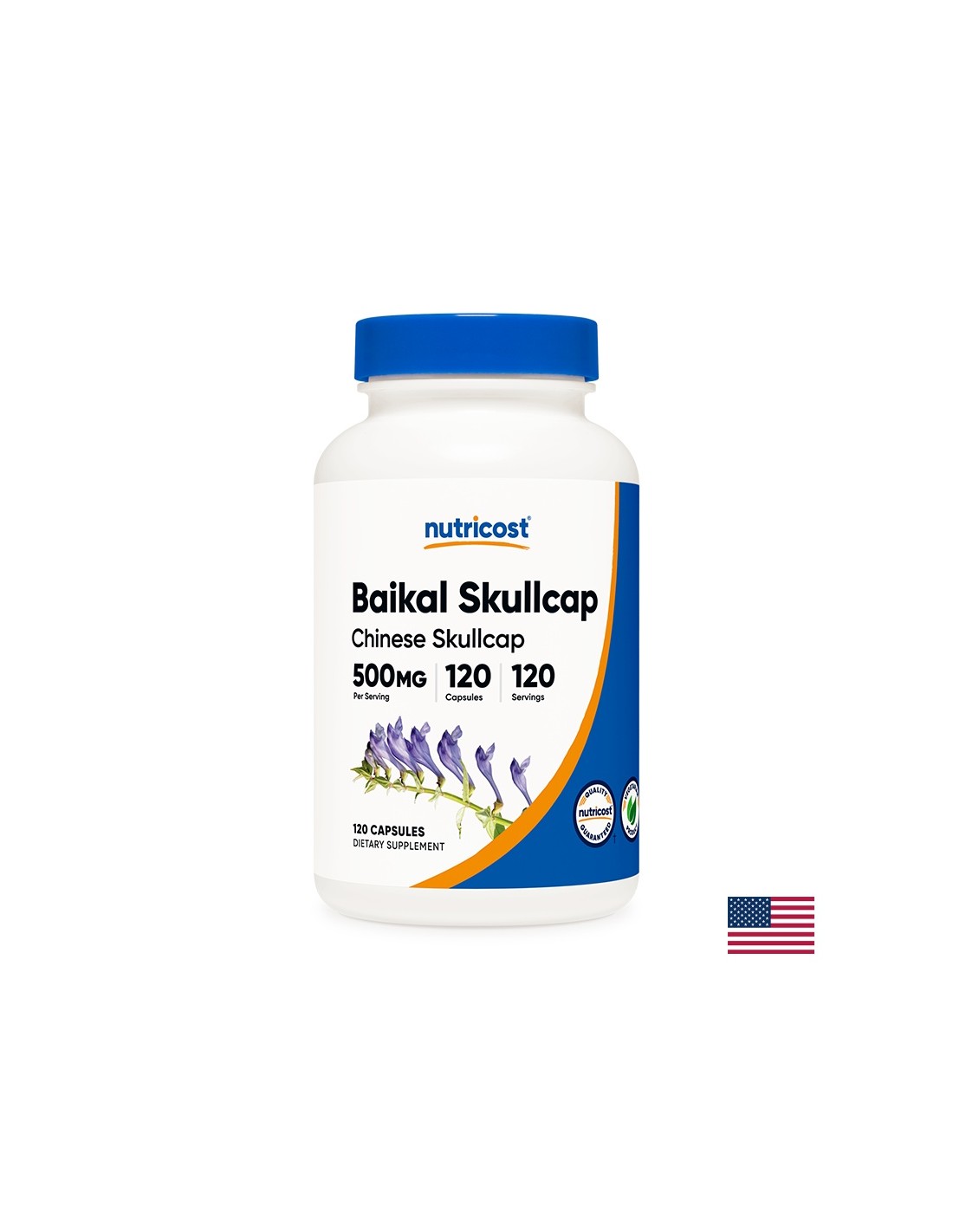 Opuštanje i energija - Slemnik Baikal, 500 mg x 120 kapsula <tc>Nutricost</tc>