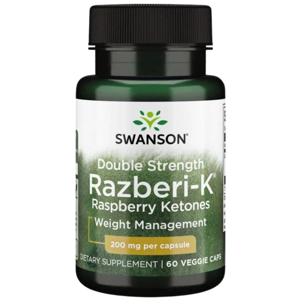 Razberi - k 200 mg | Dvostruka čvrstoća ketona od maline - 60 kapsula