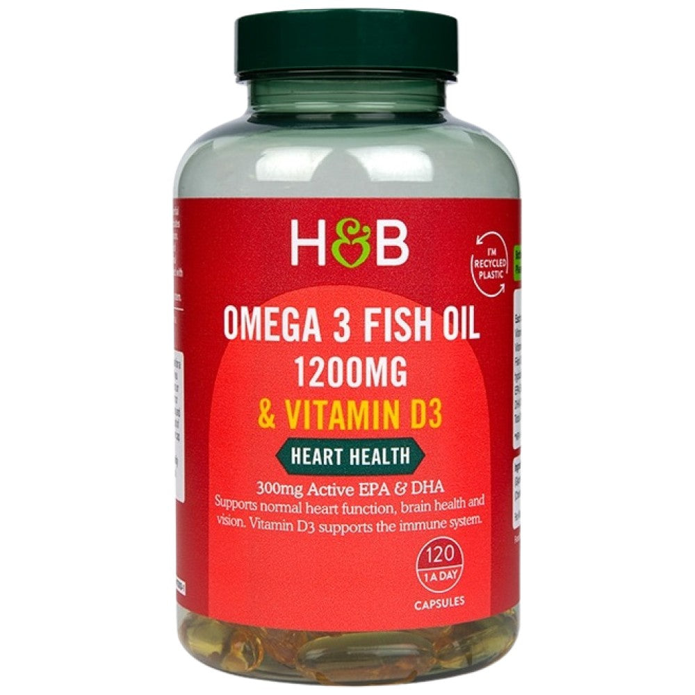 Omega 3 riblje ulje 1200 mg i vitamin D3 - 120 gel kapsula