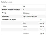 BCAA 2: 1: 1 1000 XTRACAPS - 360 kapsula