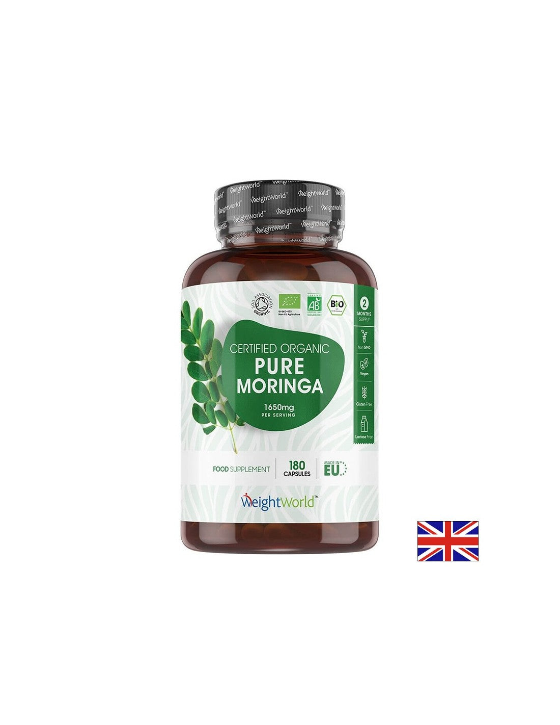 Antioksidans, regulira šećer u krvi - Moringa, 550 mg x 180 kapsula