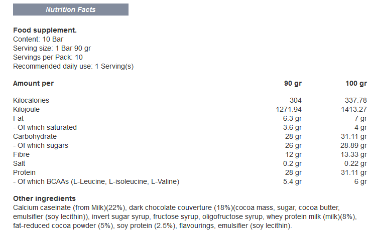Super Mass Gainer Bar /10 x 90G (kutija)