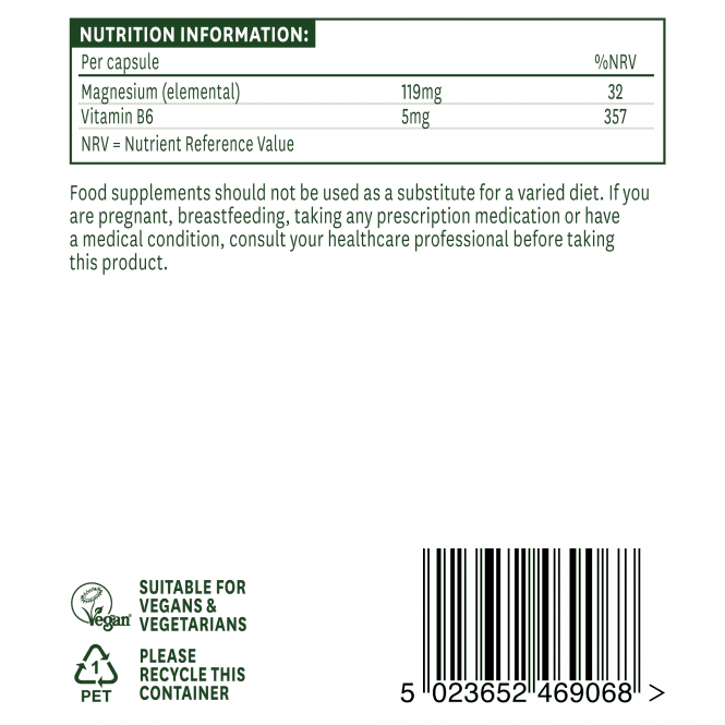 Magnezijev citrat + vitamin B6 (elementarni magnezijev citrat) 119 mg 60 kapsula Natures Aid