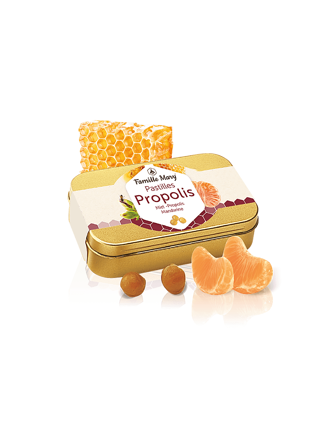 Lizalice s medom i propolisom, okus mandarine, 60 g