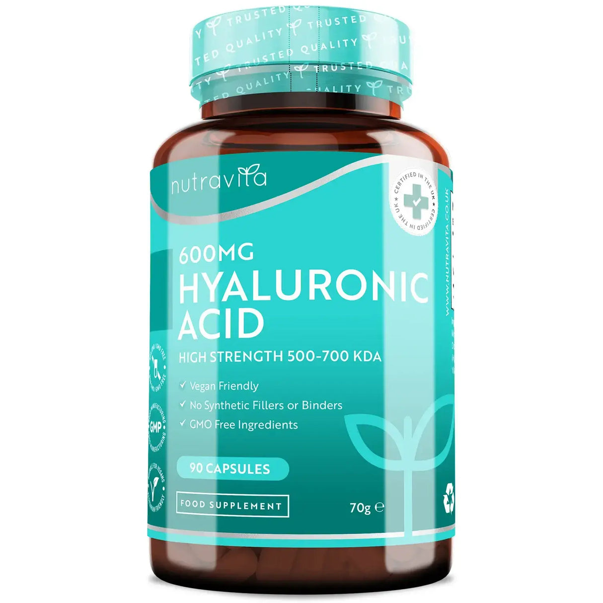 Hijaluronska kiselina 600 mg/Hijaluronska kiselina 600 mg /90 kapsula, 90 dana/ <tc>Nutravita</tc>