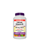 Kalcij 600 mg + vitamin D3 400 IU - Koštani i mišićni sustav, 90 <tc>Webber Naturals</tc> Tekuće meke kapsule