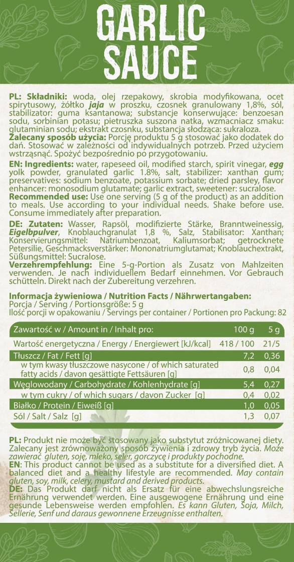 Umak od češnjaka | Nisko kalorija - 410 ml