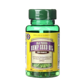 Конопено масло (Hemp Seed Oil) 60 капсули HOLLAND & BARRETT - Nutra Best Europe