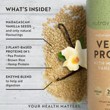 Veganski protein + enzimi - 750 g (vanilija) <tc>Nutravita</tc>