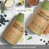 Veganski protein + enzimi - 750 g (vanilija) <tc>Nutravita</tc>