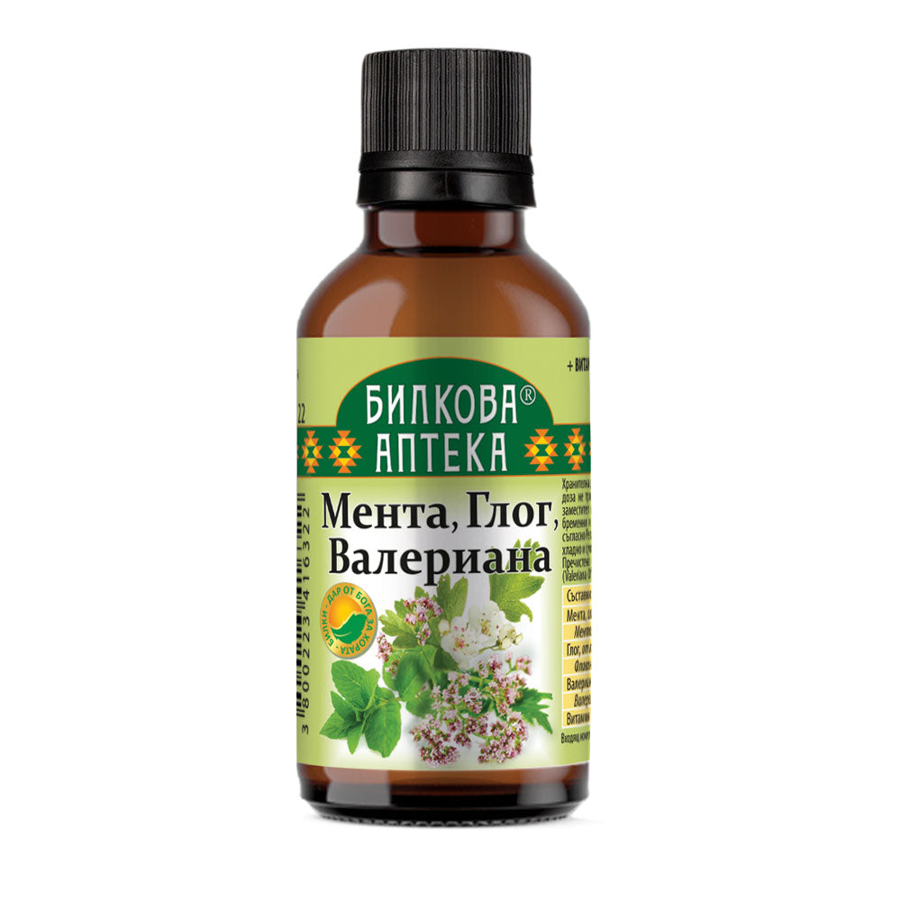 Tinkture Mint, Hawthorn, Valerian - 50 ml