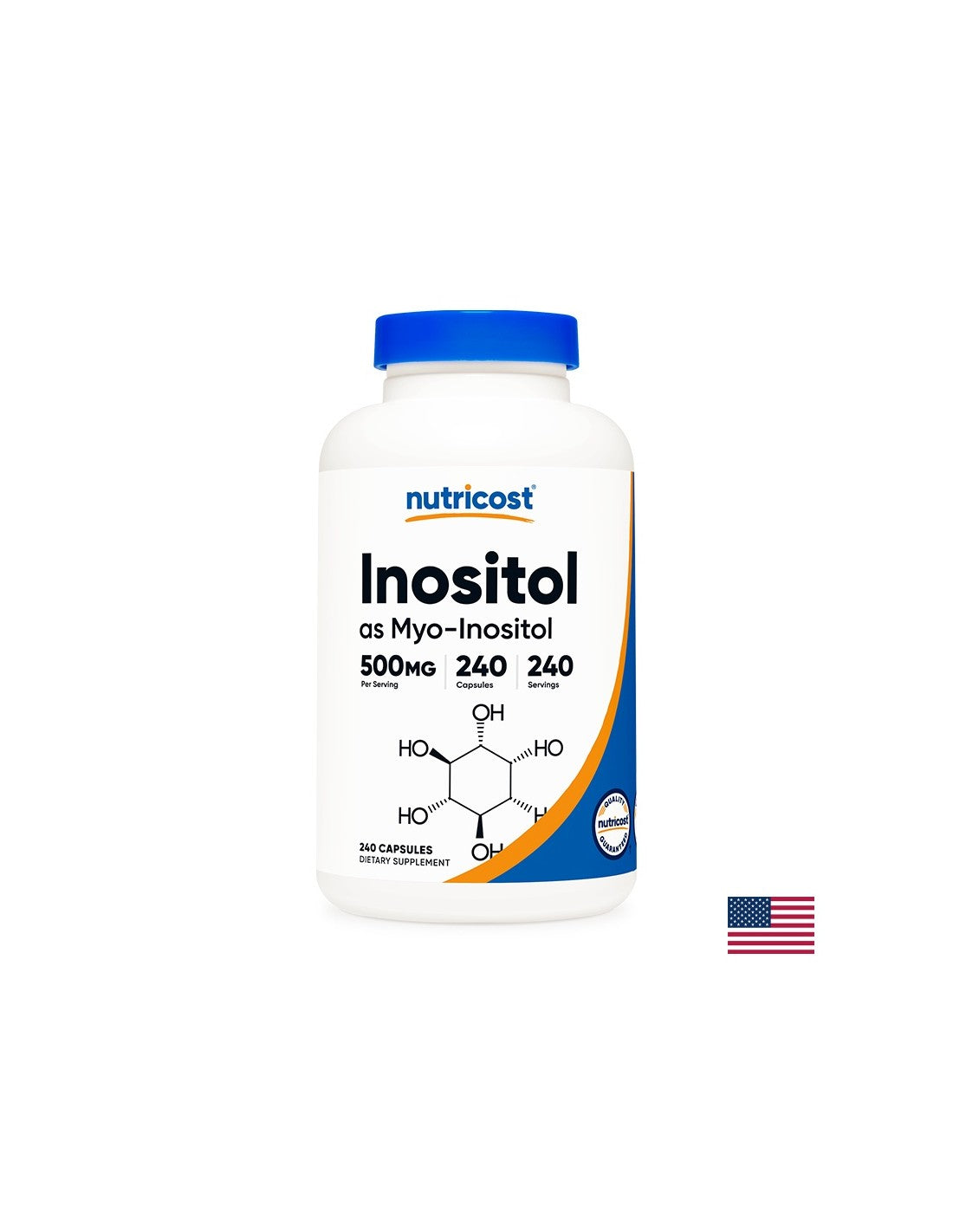 Hormonska neravnoteža - Inozitol (mio inozitol/vitamin B8), 500 mg/240 kapsula <tc>Nutricost</tc>