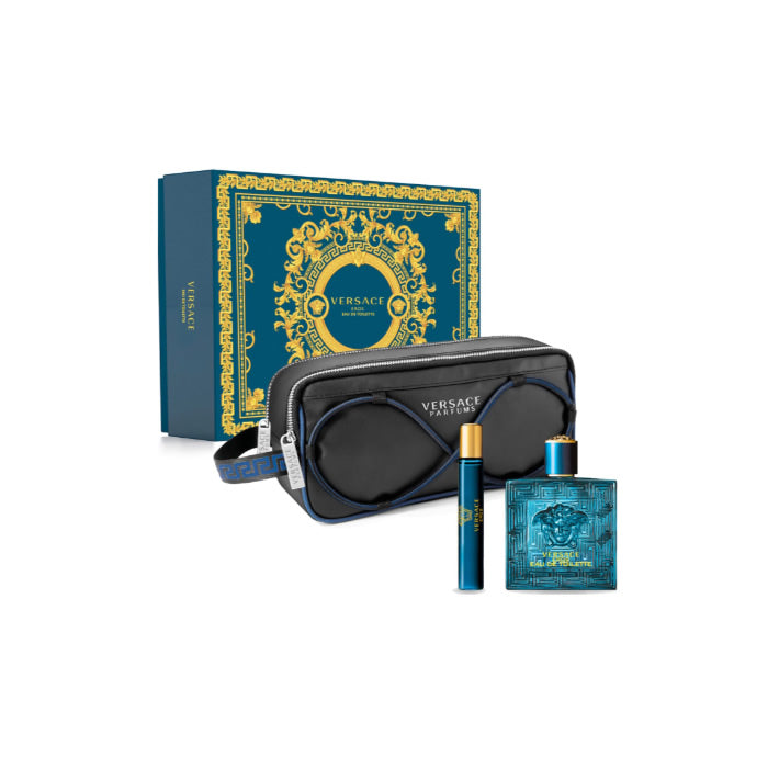 <tc>VERSACE</tc> Eros Pour Homme Eau De Toilette Spray 100ml Set 3 komada