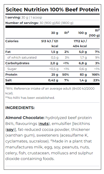 100% goveđi protein - 1800 kg