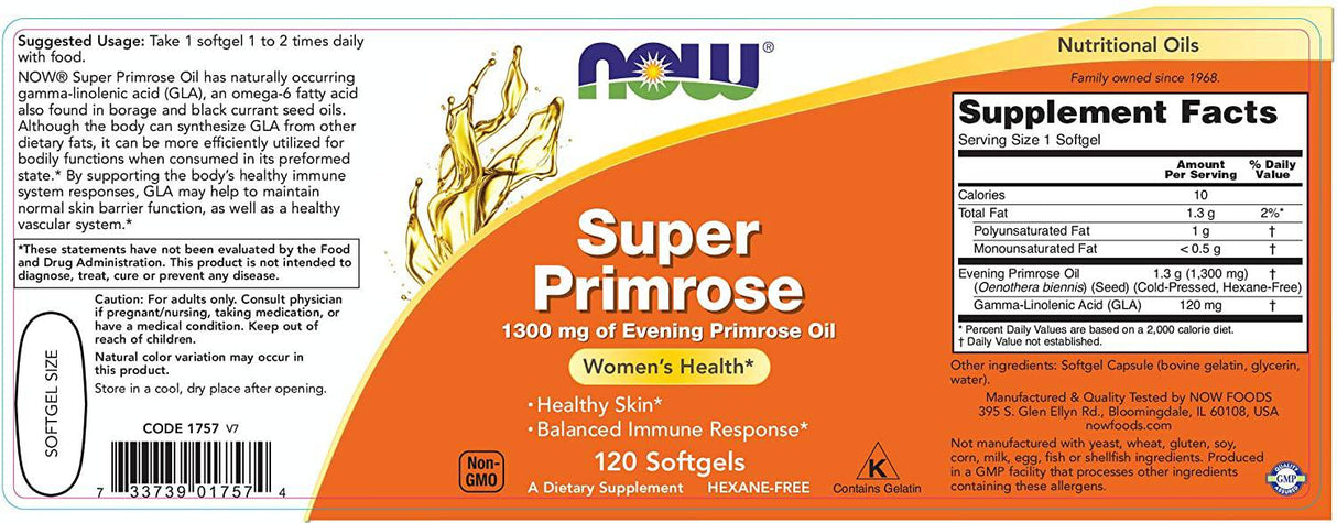 Super primrose ulje 1300 mg - 120 gel kapsula