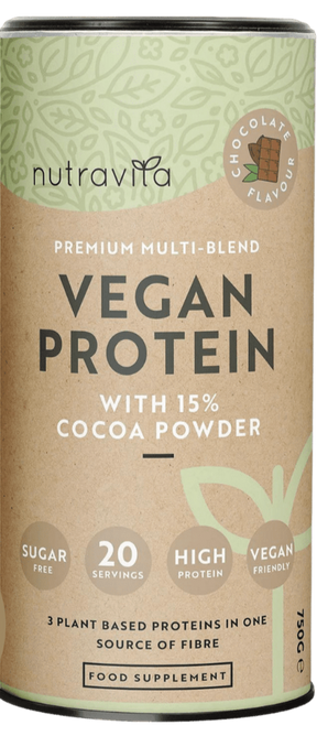 Vegan Protein + Enzymes - 750 g (Chocolate) Nutravita - Nutra Best Europe