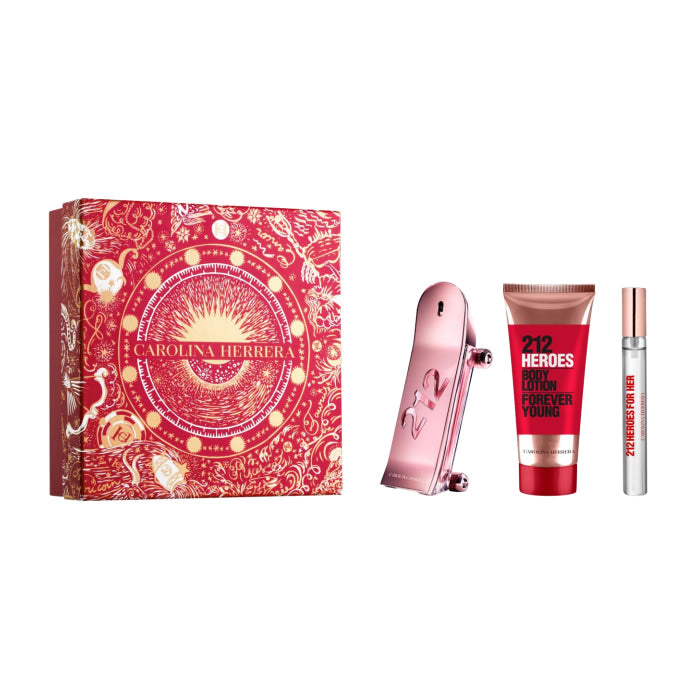 <tc>CAROLINA HERRERA</tc> 212 Heroes For Her parfemska voda u spreju 80 ml set od 3 komada Božić 2023.