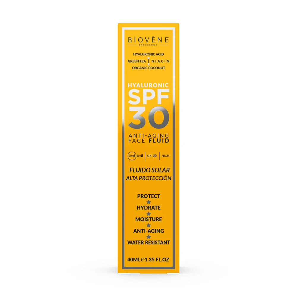 Hidratantna krema za sunčanje lica SPF 30 s hijaluronskom kiselinom protiv starenja - 40 ml