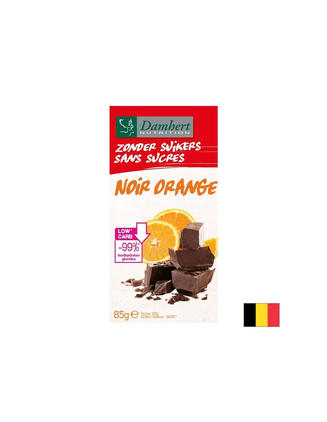 Tamna čokolada s narančom (bez šećera), 85 g
