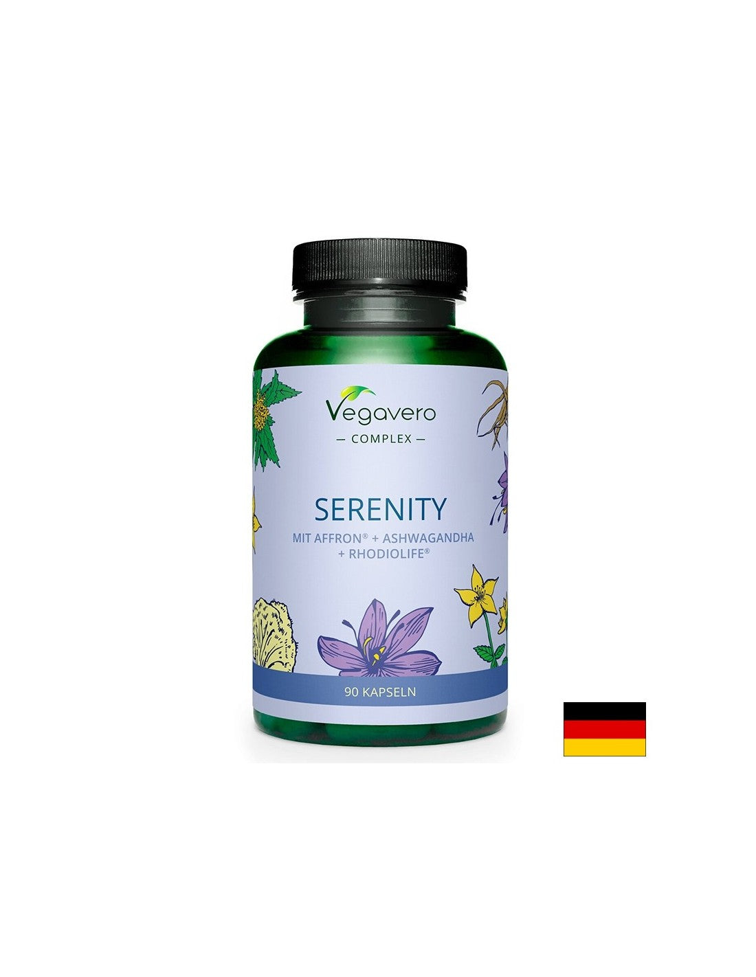 Biljna antistresna formula sa šafranom + Ashwagandha i zlatnim korijenom, 90 kapsula