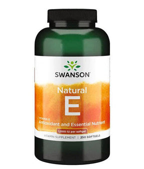 Natural Vitamin E 1000 IU - 250 Gel capsules - Nutra Best Europe