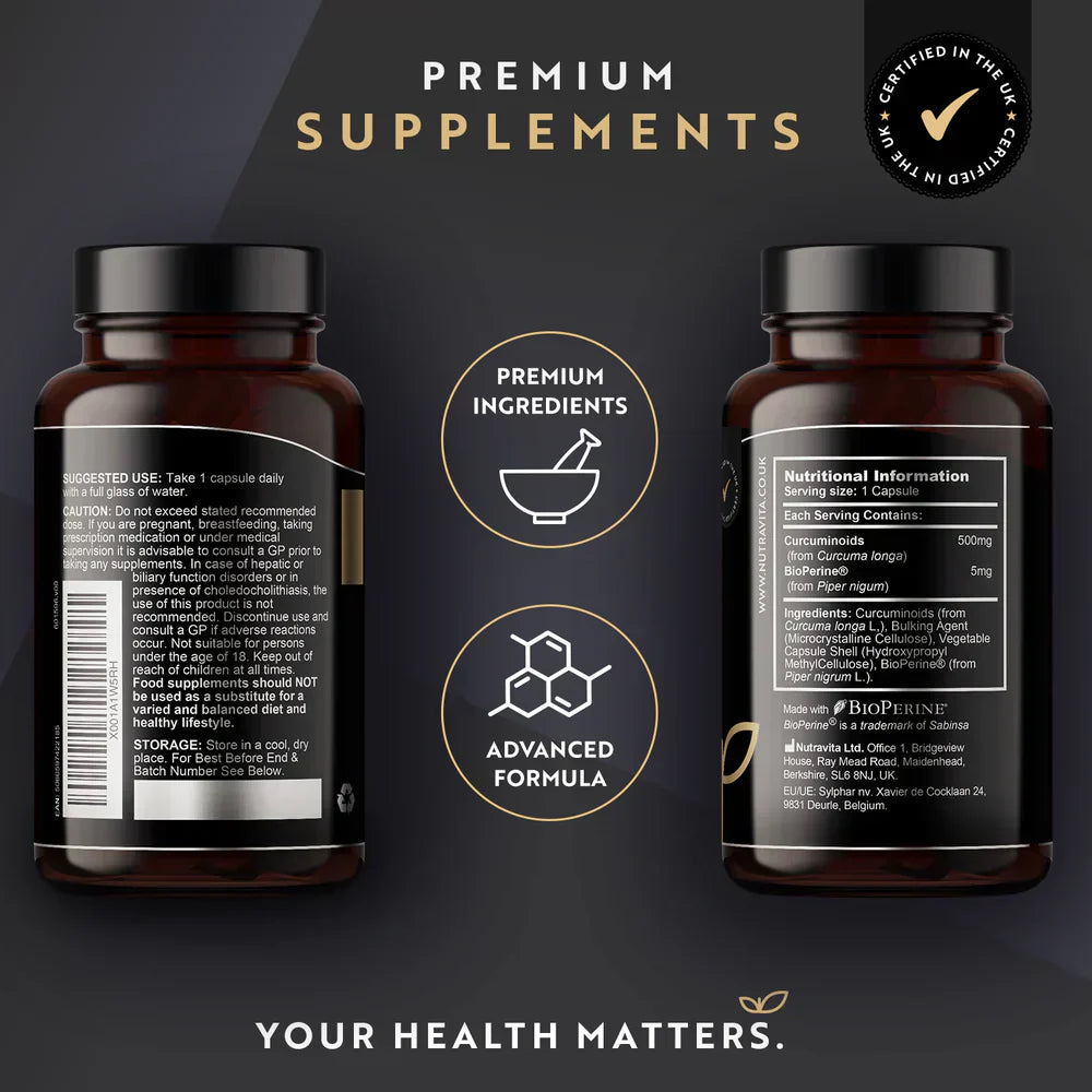 Premium kurkumin 95% kurkuminoida s Bioperine® – 120 kapsula