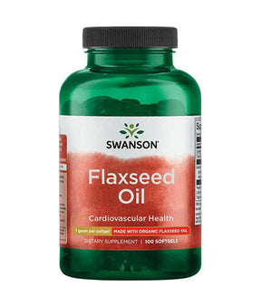 Flaxseed Oil 1000 mg - 100 Gel Capsules - Nutra Best Europe