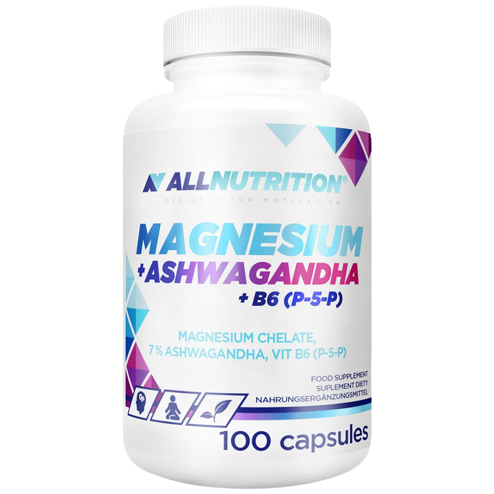 Magnezijev kelat + ashwagandha + b6 p-5-p-100 kapsula
