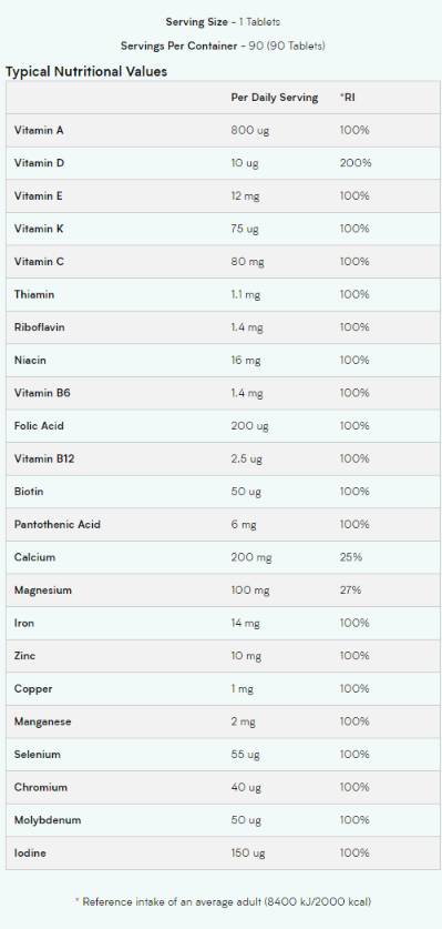 A - Z multivitamin - 90 tableta