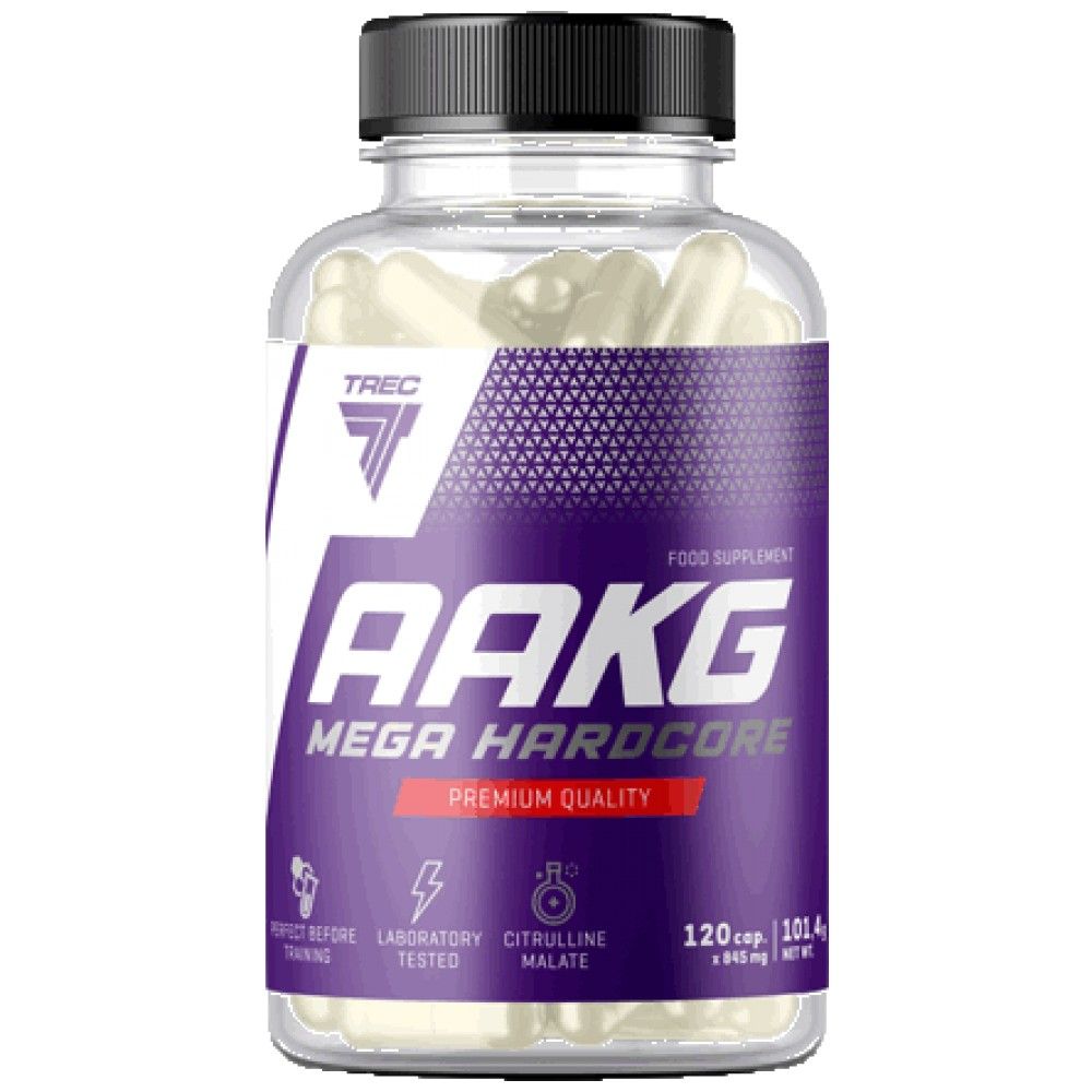AAKG Mega Hardcore | s citrulin malatom - 120 kapsula
