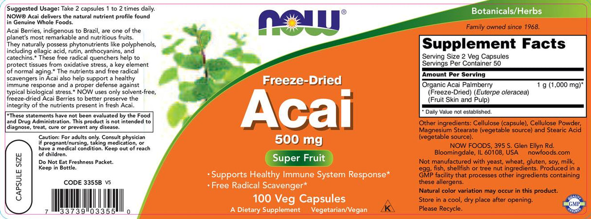Acai 500 mg - 100 kapsula