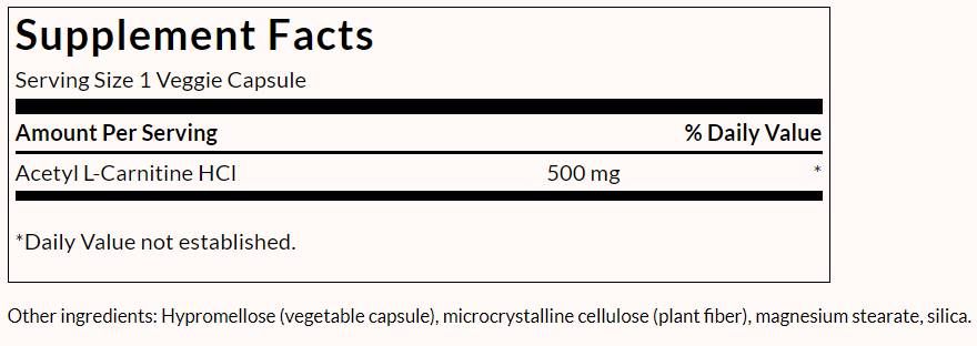 Acetil L-karnitin 500 mg - 240 kapsula