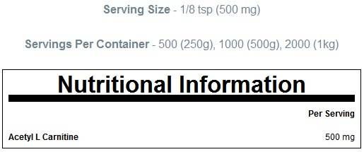 Acetil L-karnitin u prahu - 250 grama